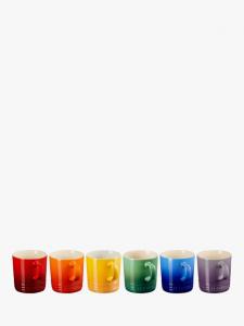 Керамическая кружка, набор из 6 штук, 350 мл, радуга Le Creuset, inbow