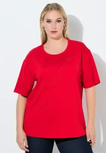 Футболка с принтом из страз. Ulla Popken, Lychee