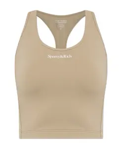 Бежевый топ из основной коллекции Sporty & Rich, бежевый