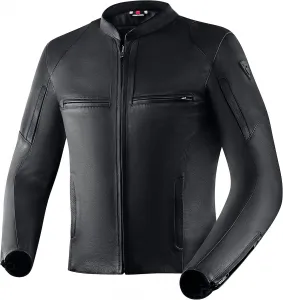 Мужская мотоциклетная куртка REBELHORN Runner III с кожаными налокотниками и плечами, защитой спины 2-го уровня, 10 вентиляционными каналами, размерами до 7XL, black