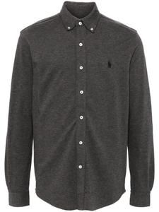 Polo Ralph Lauren рубашка из ткани пике, серый