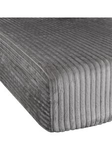 Aspero Простыня на резинке из полосатой фланели Parana темно-серого цвета