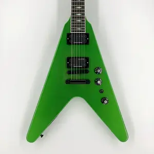 Gibson Гибсон Flying-V EXP Дейв Мастаин Rust in Peace - Alien Tech Green