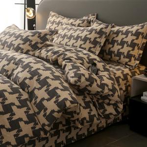 Antarctic Пододеяльник 220х240 см из чистого хлопка, утепленный фланелевый, цвет 墨菲【暖感磨毛工艺】