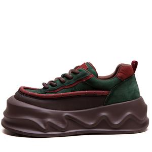 Jay Зеленые женские низкие повседневные туфли с противоскользящей подошвой и увеличенной высотой, цвет Green