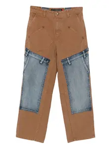Джинсы с лоскутными вставками Andersson Bell, коричневый