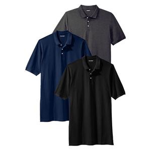 Набор из трех мужских поло из пике большой и высокой длины Kingsize KingSize