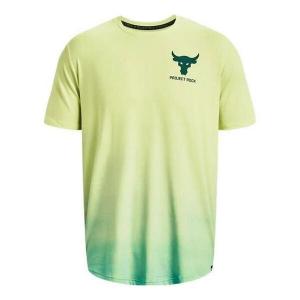 Футболка project rock fade t-shirt 'yellow green' Under Armour, желтый