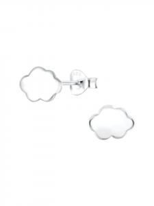 Alexander York Серьги-гвоздики CLOUD из серебра 925 пробы, комплект из 2 штук