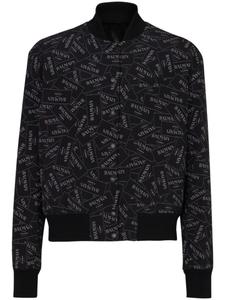 Бомбер с принтом Balmain, черный