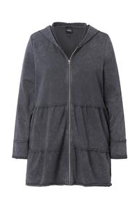 Толстовка с капюшоном на молнии Ulla Popken, графитовый