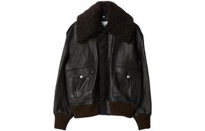 Кожаная куртка мужская Otter Brown Burberry, цвет Otter brown