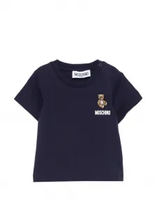 Футболка с круглым вырезом Teddy Moschino Kids, синий