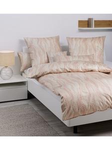 Постельное белье Janine Interlock Jersey Carmen S бежево-кораллового цвета Janine, 135 x 200 + 80 x 80 см