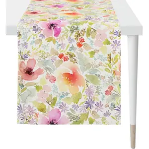 Дорожка для стола 6511 SUMMERTIME, летний декор, лето цифровая печать Apelt, красный