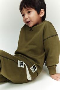 Хлопковая толстовка H&M, зеленый