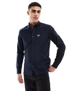 Темно-синяя оксфордская рубашка Fred Perry