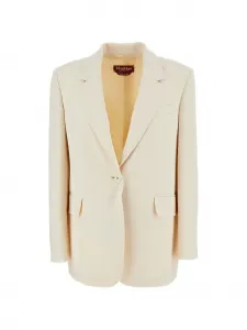Пиджак с клапанными карманами на пуговицах Max Mara, нейтральный