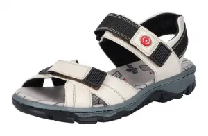 Сандалии Rieker, летняя обувь, уличная обувь, на танкетке, в треккинговом стиле, бежевый