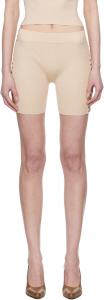 Эксклюзивные бежевые шорты с высокой талией в рубчик от SSENSE Isa Boulder