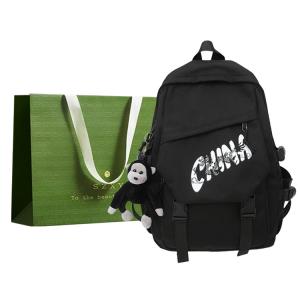 Три утенка Рюкзак для ноутбука из нейлона Обычный Мужской Черный/Синий/Экрю/Серый, Серый с подвеской