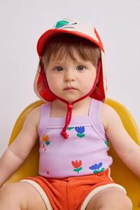 Детская хлопковая кепка с козырьком Funny Snail Bobo Choses, красный