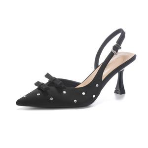 Туфли на тонком каблуке, высокие, 7 см, женские Beijiani, Black