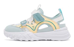 Противоскользящие дышащие детские сандалии для детей WARRIOR, белый/зеленый