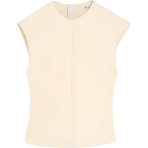 Топ без рукавов с необработанными краями Amiparis, айвори