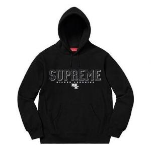 Толстовка gems hooded sweatshirt 'black white' Supreme, черный