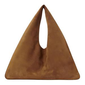 Сумка из замши женская карамельно-коричневая THE ROW