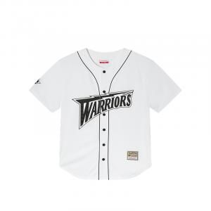 Футболка Mitchell & Ness x NBA, унисекс Mitchell Ness, белый (золотоen state warriors)