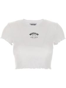 Футболка с вышитым логотипом MOSCHINO JEANS, белый