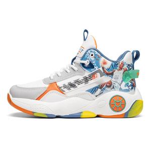 Black-tailed deer Амортизирующие противоскользящие износостойкие баскетбольные кроссовки Black Tailed Deer высокой посадки унисекс бело-синие, цвет White Blue