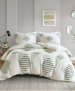 Наборы пододеяльников из синели Tahli с тафтингом INK+IVY, зеленый