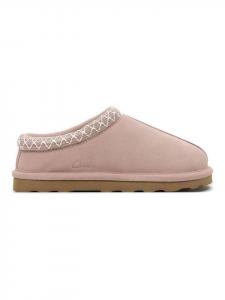 Clarks Розовые кожаные тапочки