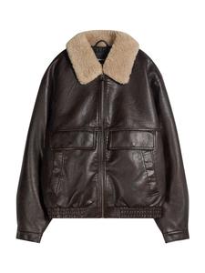 Куртка межсезонная Bershka, светло-коричневый/темно-коричневый