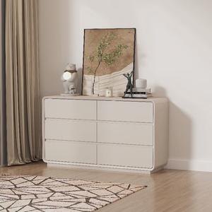 Yu Senyi Комод 120х40х63 см для гостиной и спальни из массива дерева, 6 ящиков, настенный, с установкой