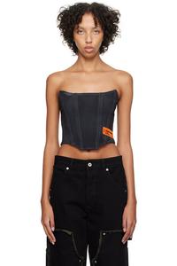 Черная выстиранная майка Heron Preston