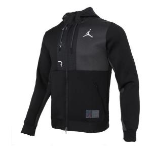 Куртка Air Jordan MENS Full-zipper Knit Hooded Jacket Black, черный