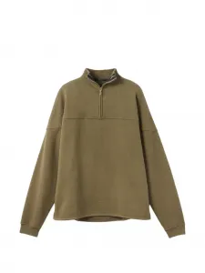 Свитшот с молнией и воротником-стойкой JACQUEMUS, зеленый