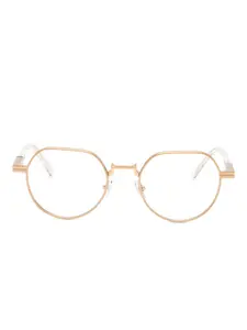 Очки в круглой оправе Zegna, коричневый