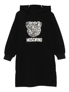 Платье-толстовка с длинными рукавами Moschino Kids