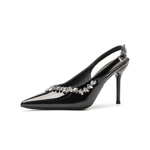 Женские туфли на тонком каблуке и высоком каблуке Dunnu, Black