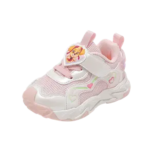 Дышащие низкие повседневные детские кроссовки для детей 3-7 лет PAW PATROL, розовый