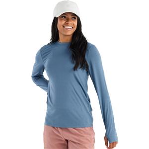 Женская рубашка с длинными рукавами Bamboo Shade Long Sleeve II Free Fly, Slate Blue