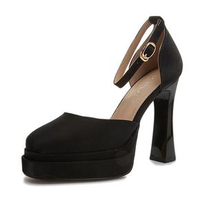 Массивные туфли на высокой шпильке Women's POOQ, черный