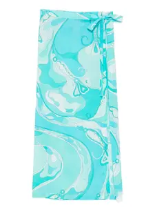 Юбка макси Orchidee с завязками Pucci, синий