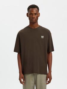 SELECTED Футболка в коричневом цвете