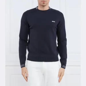 Свитер-Ролет стандартного кроя Boss, синий